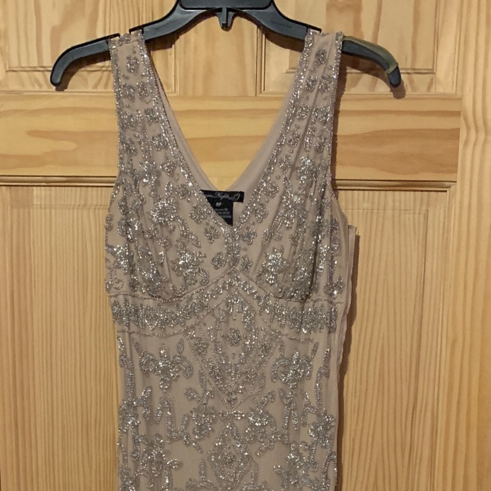 Beige special occasion gown